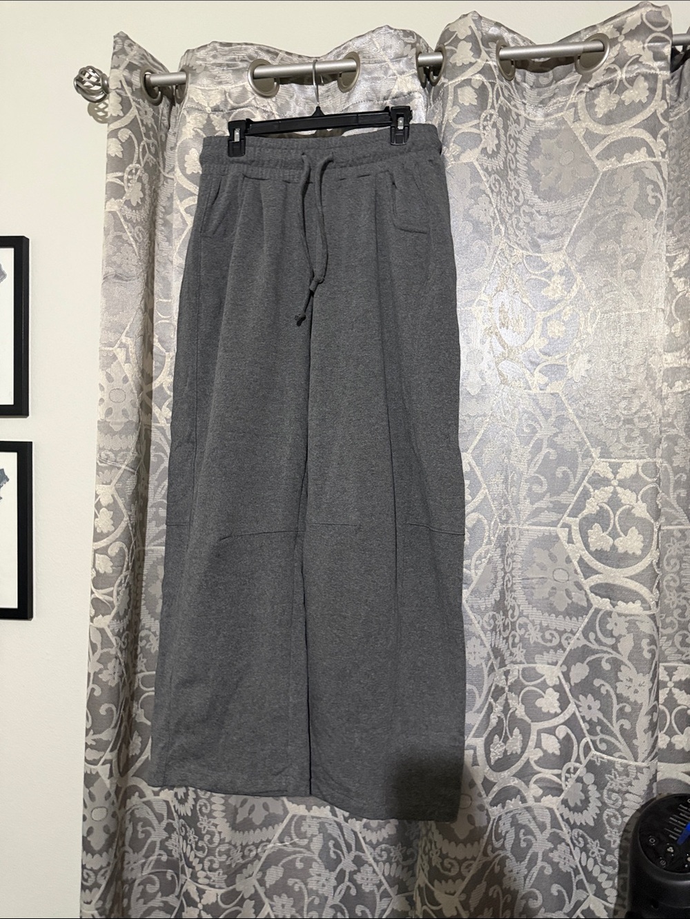 Zenana Outfitters Wide-Leg Drawstring Pants — Gray